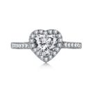 Heart-Shaped Halo Engagement Ring
