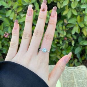 Round Brilliant Cut Halo Engagement Ring