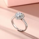 Heart-Shaped Halo Engagement Ring