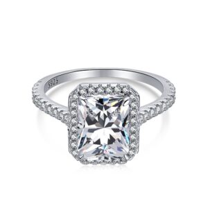 Radiant-Cut Halo Engagement Ring
