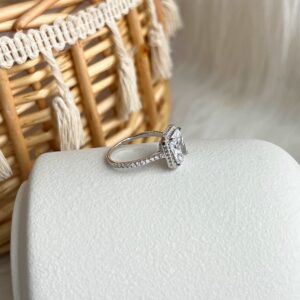 Radiant-Cut Halo Engagement Ring