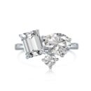 Modern Trio Stone Engagement Ring