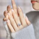 Modern Trio Stone Engagement Ring