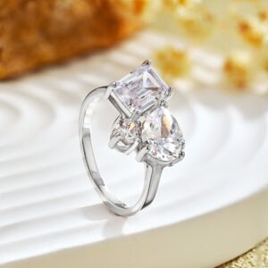 Modern Trio Stone Engagement Ring