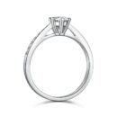 Tapered Round-Cut Solitaire Engagement Ring