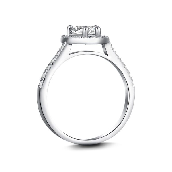 Heart-Shaped Halo Engagement Ring - Image 3