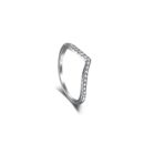 Contoured Diamond Wedding Band