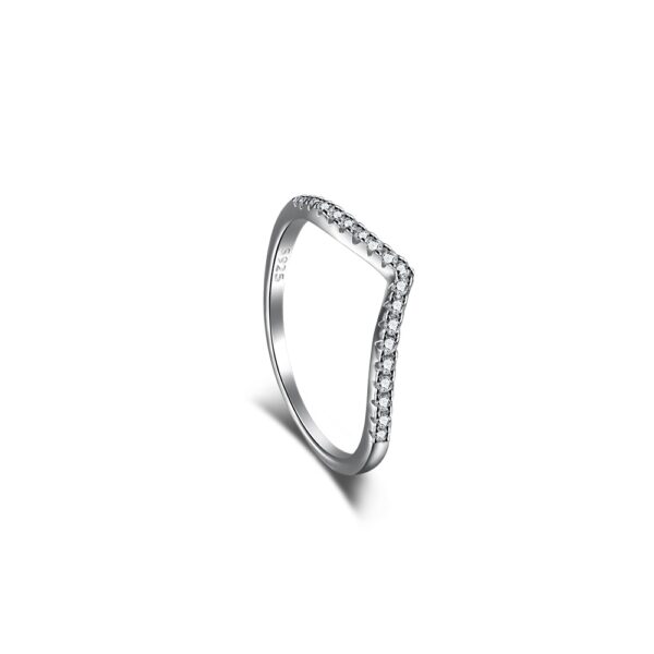 Contoured Diamond Wedding Band