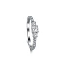 Three-Stone Round-Cut Engagement Ring
