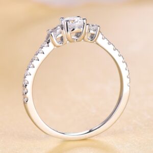 Three-Stone Round-Cut Engagement Ring