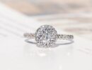 Halo-Style Round-Cut Engagement Ring