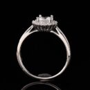 Round-Cut Floral Halo Solitaire Engagement Ring