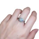 Round-Cut Split Shank Double Band Engagement Ring