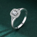 Princess-Cut Halo Engagement Ring