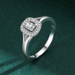 Princess-Cut Halo Engagement Ring