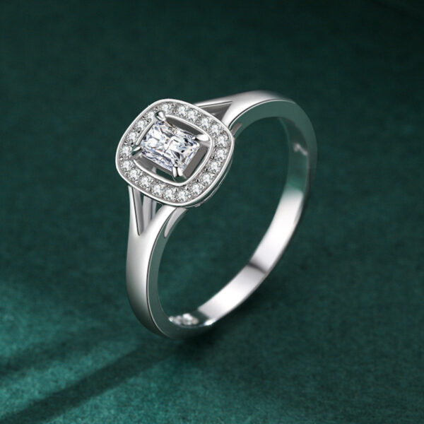Princess-Cut Halo Engagement Ring - Image 2