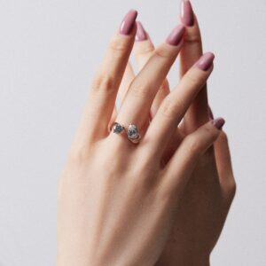 Two-Stone Infinity Ring with American Diamonds