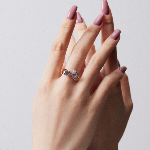 Two-Stone Infinity Ring with American Diamonds - Image 4