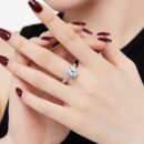 Emerald-Cut Solitaire Ring with Channel-Set Accents