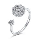 Round-Cut Halo Adjustable Engagement Ring