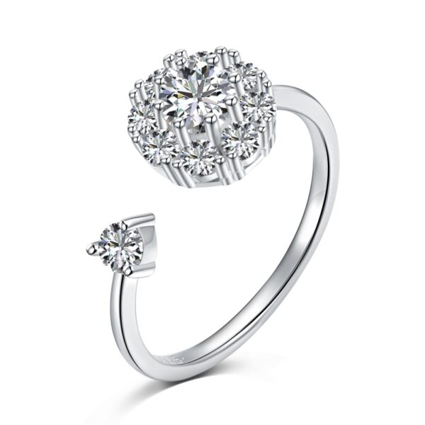 Round-Cut Halo Adjustable Engagement Ring