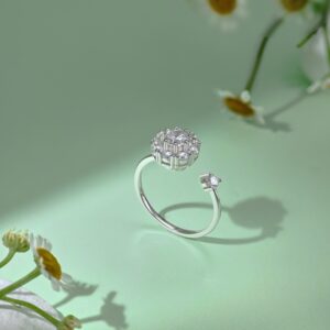 Round-Cut Halo Adjustable Engagement Ring