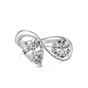 Two-Stone Infinity Ring with American Diamonds