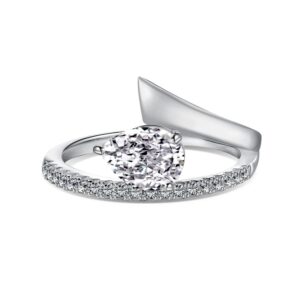 Pear-Cut Pavé Wrap Engagement Ring