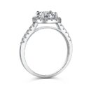 Cushion-Halo Solitaire Engagement Ring