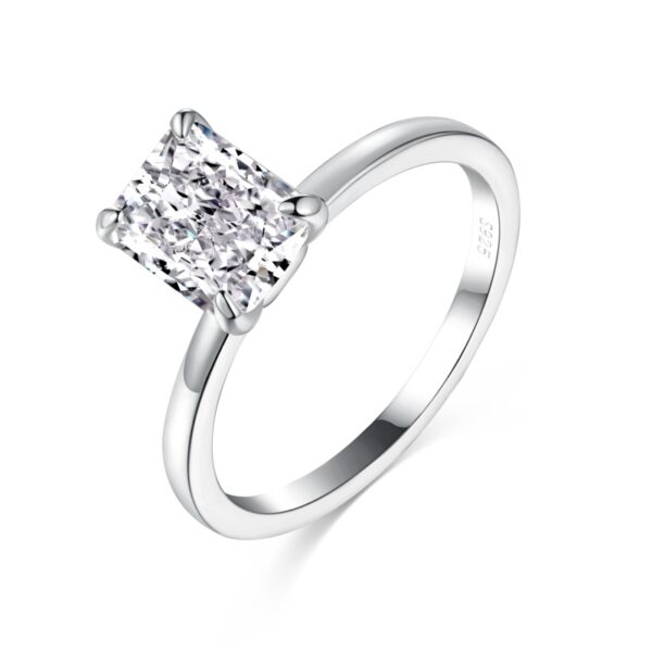 Radiant-Cut Solitaire Engagement Ring - Image 2