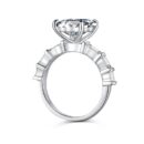 Emerald-Cut Solitaire Ring with Channel-Set Accents