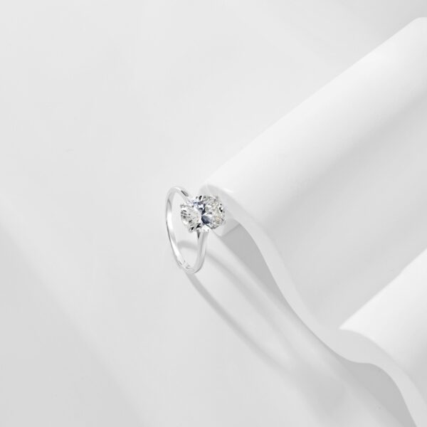 The Oval Elegance Solitaire Engagement Ring - Image 2