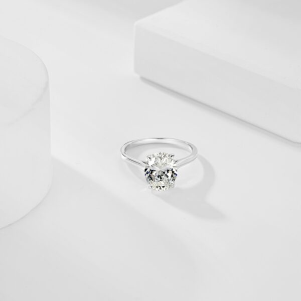 The Oval Elegance Solitaire Engagement Ring - Image 3