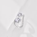 Two-Stone Infinity Ring with American Diamonds