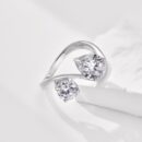 Two-Stone Infinity Ring with American Diamonds