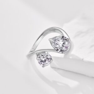Two-Stone Infinity Ring with American Diamonds