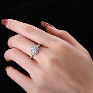 Cushion-Halo Solitaire Engagement Ring