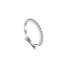 Round-Cut Half Pavé Band Ring