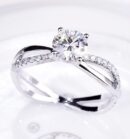 Split Shank Round-Cut Pavé Engagement Ring