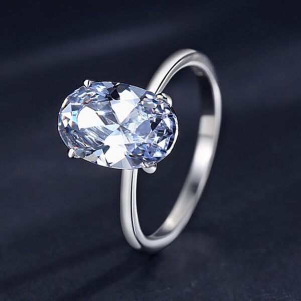 Oval-Cut Solitaire Engagement Ring - Image 2