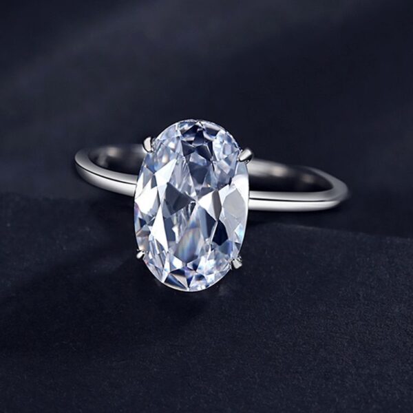 Oval-Cut Solitaire Engagement Ring - Image 4