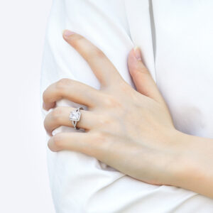 Radiant-Cut Split-Shank Halo Engagement Ring