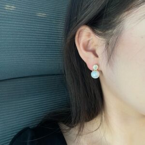 Yellow Gold Plated Pearl Drop Earrings