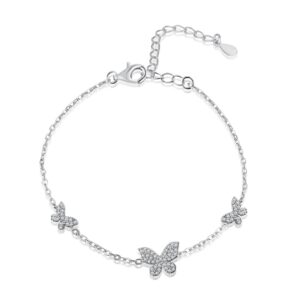 Silver Butterfly Charm Bracelet