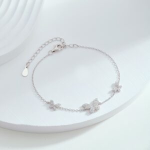 Silver Butterfly Charm Bracelet
