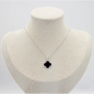 Clover Shaped Silver Necklace