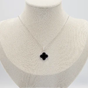 Clover Shaped Silver Necklace
