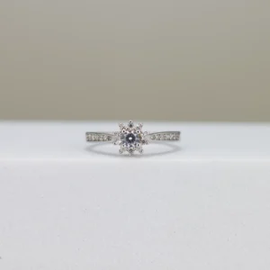 Round-Cut Halo Engagement Ring