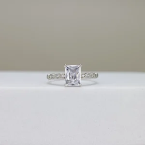 Emerald-Cut Vintage-Inspired Engagement Ring