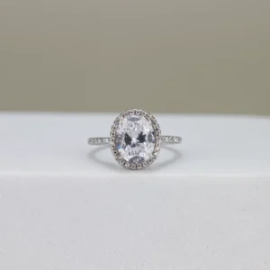 Oval-Cut Halo Engagement Ring